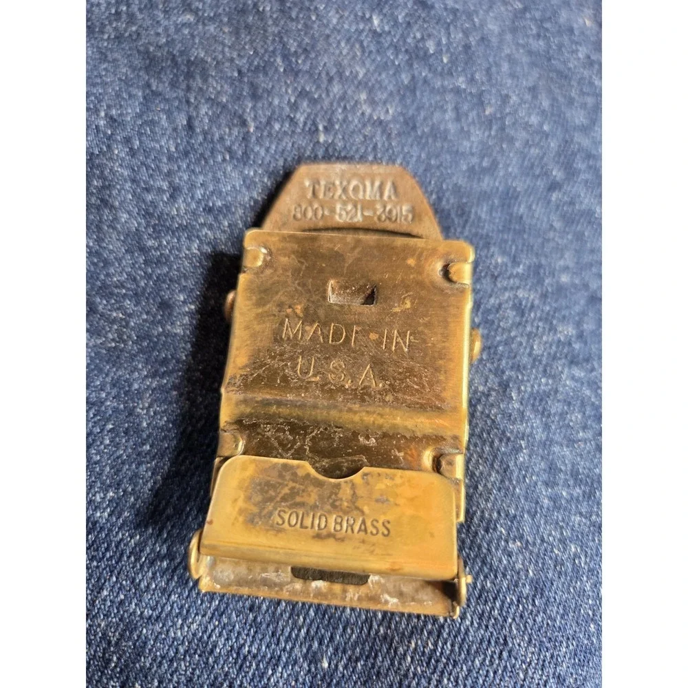 Vintage Solid Brass Military Navy USS Hawes Belt Buckle Made USA